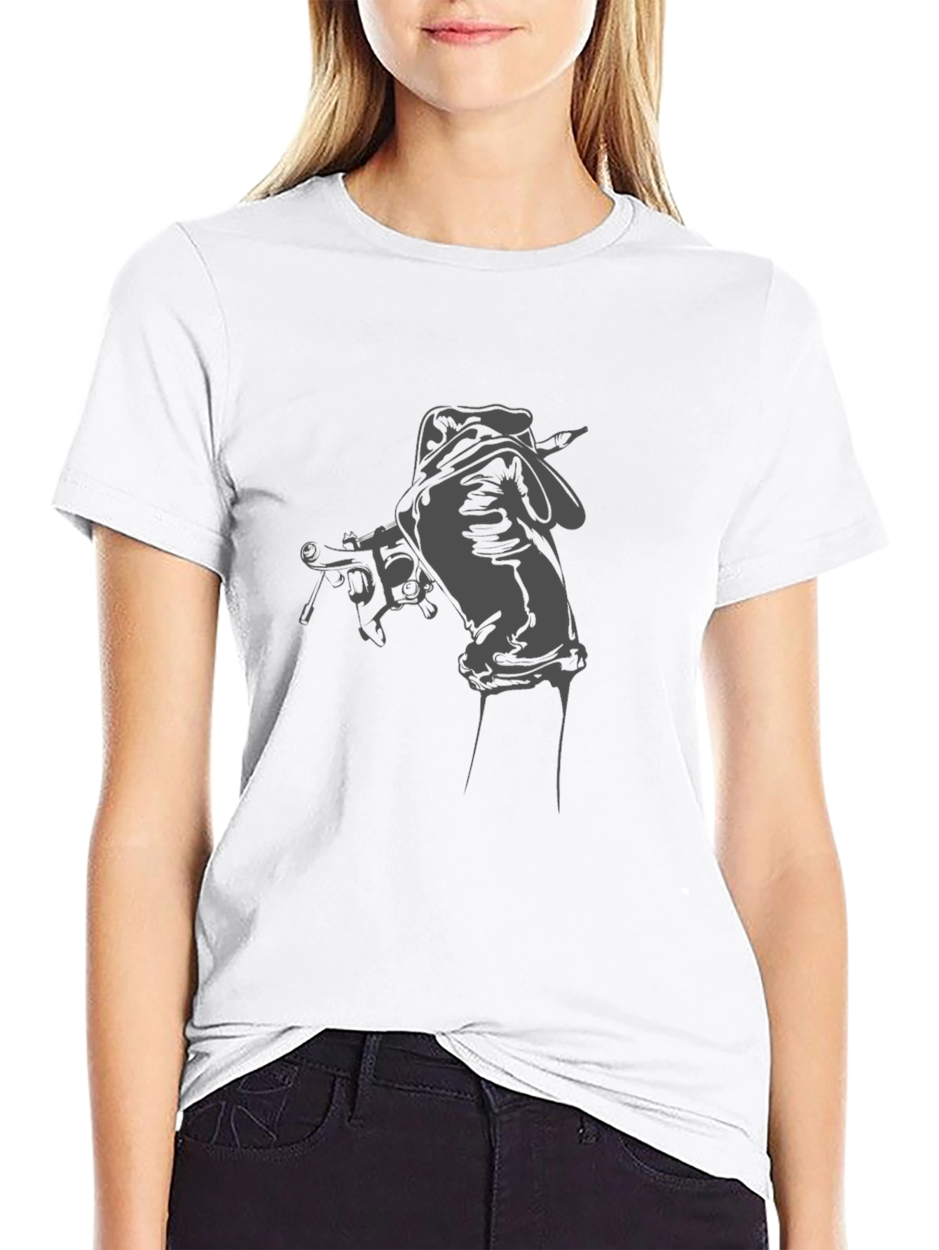 Tattoo Artist Hand Black T-Shirt