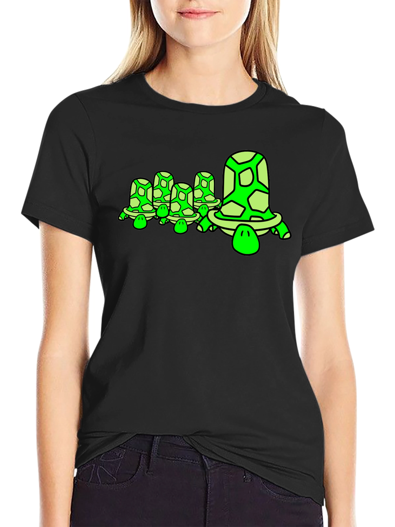 Turtle Family Graphic Tee - Unique Design Soft Cotton