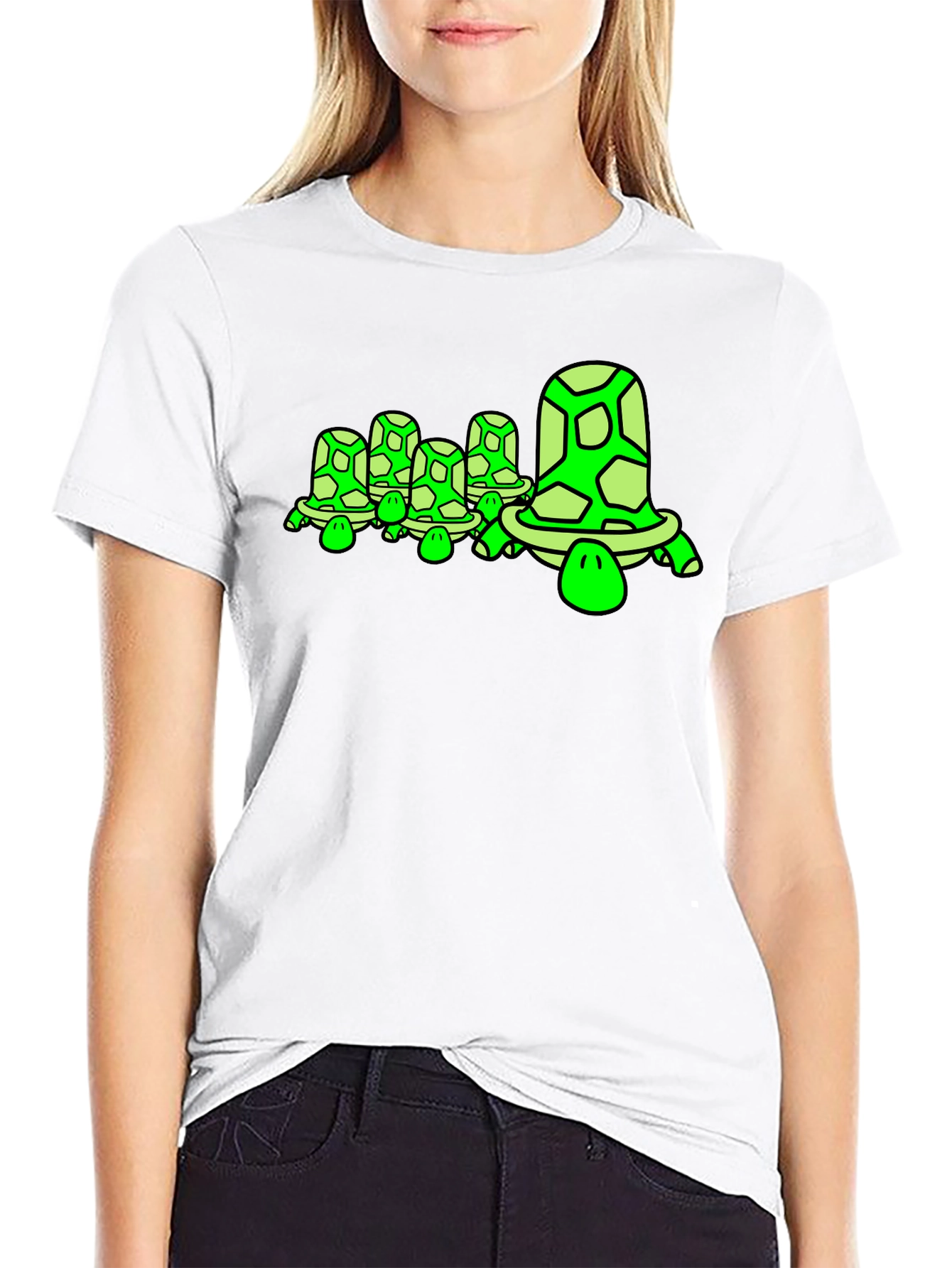 Turtle Family Graphic Tee - Unique Design Soft Cotton