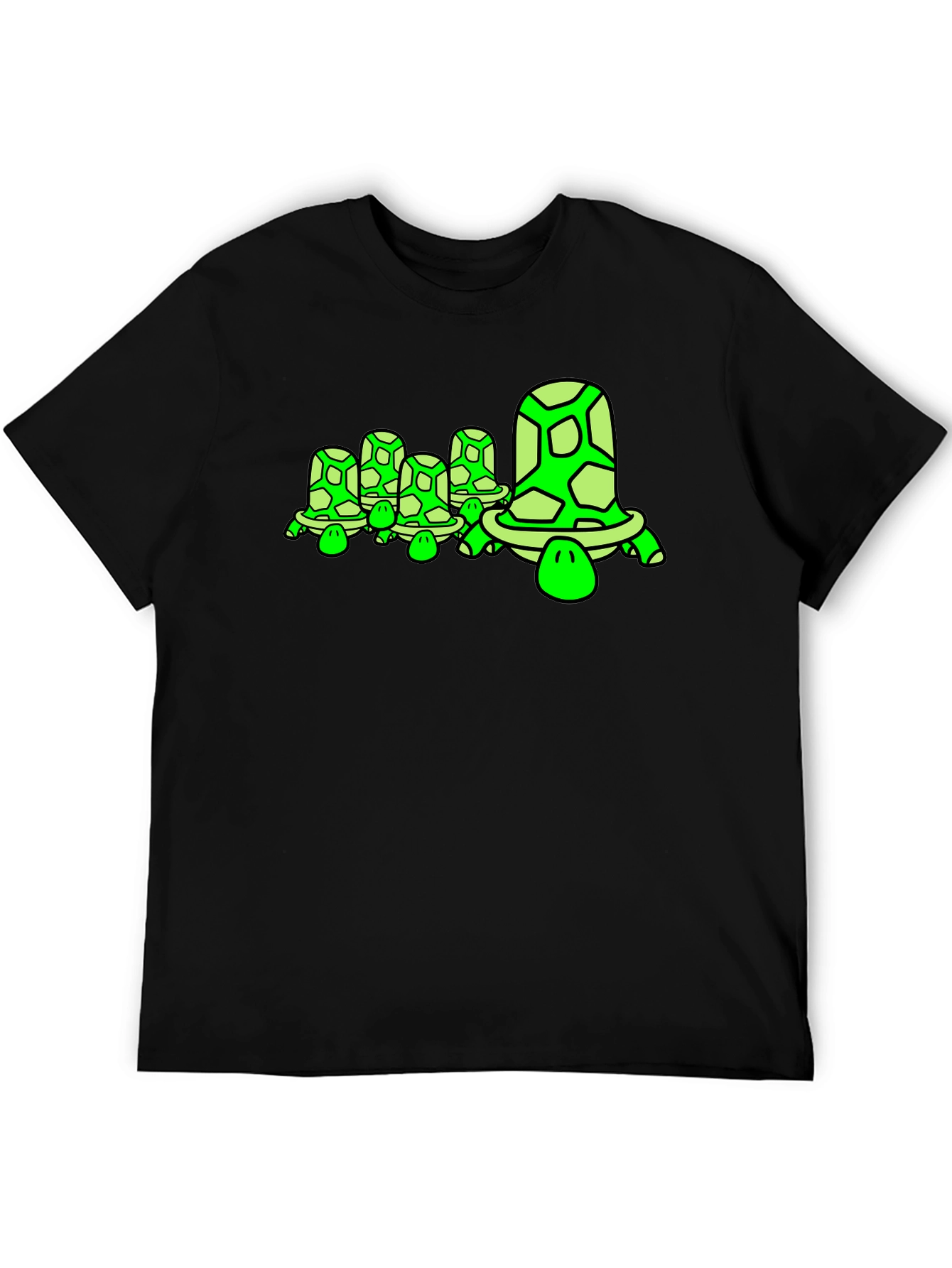 Turtle Family Graphic Tee - Unique Design Soft Cotton