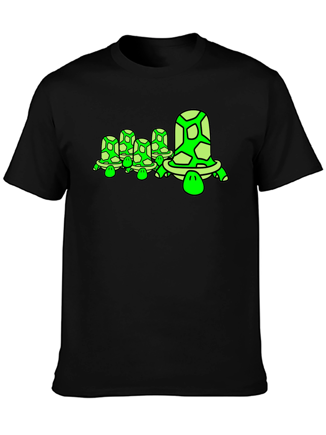 Turtle Family Graphic Tee - Unique Design Soft Cotton