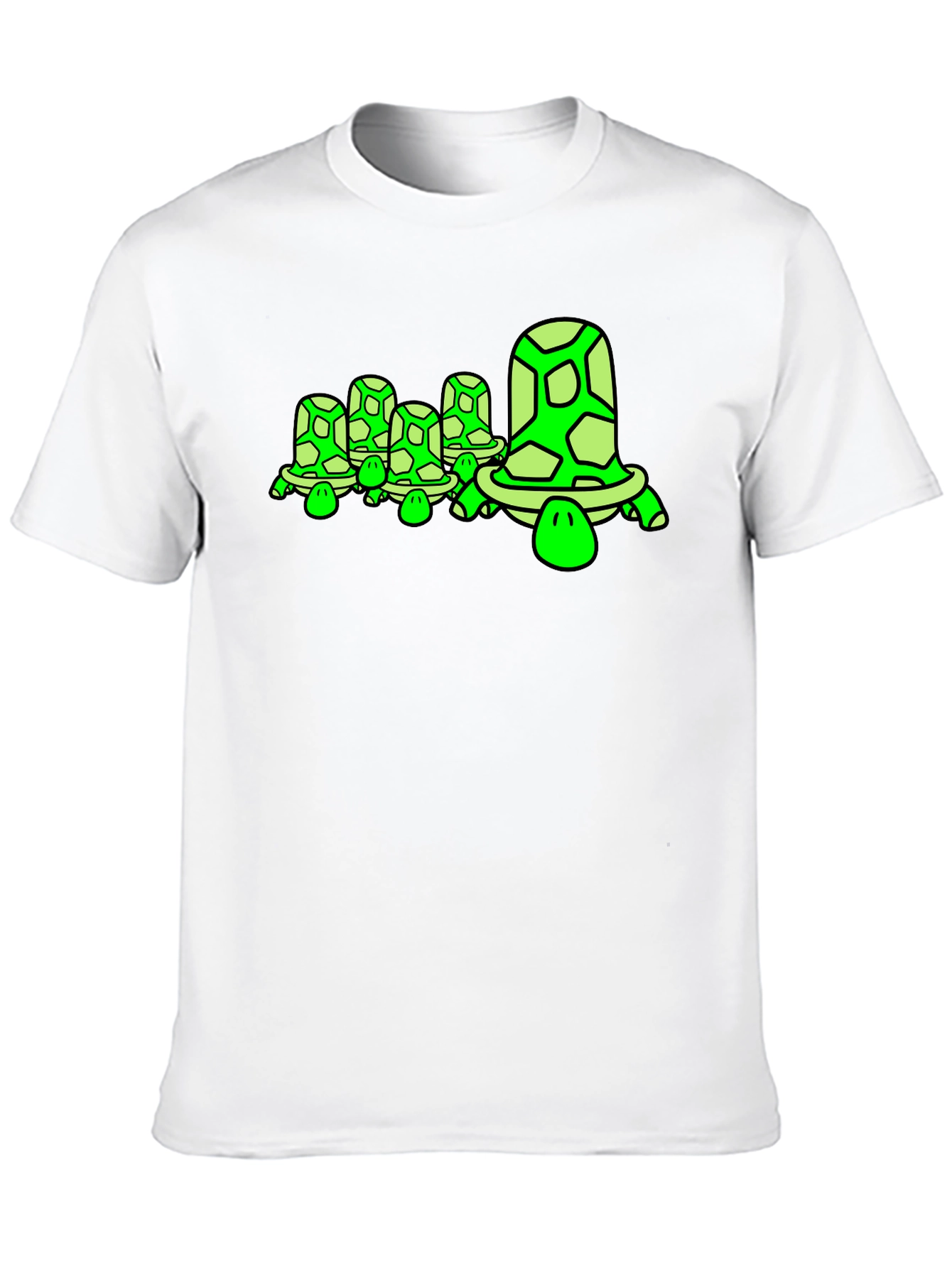 Turtle Family Graphic Tee - Unique Design Soft Cotton