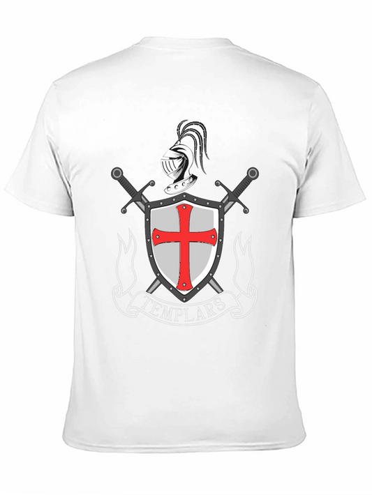 Templar Knight T-Shirt - Shield & Sword Design