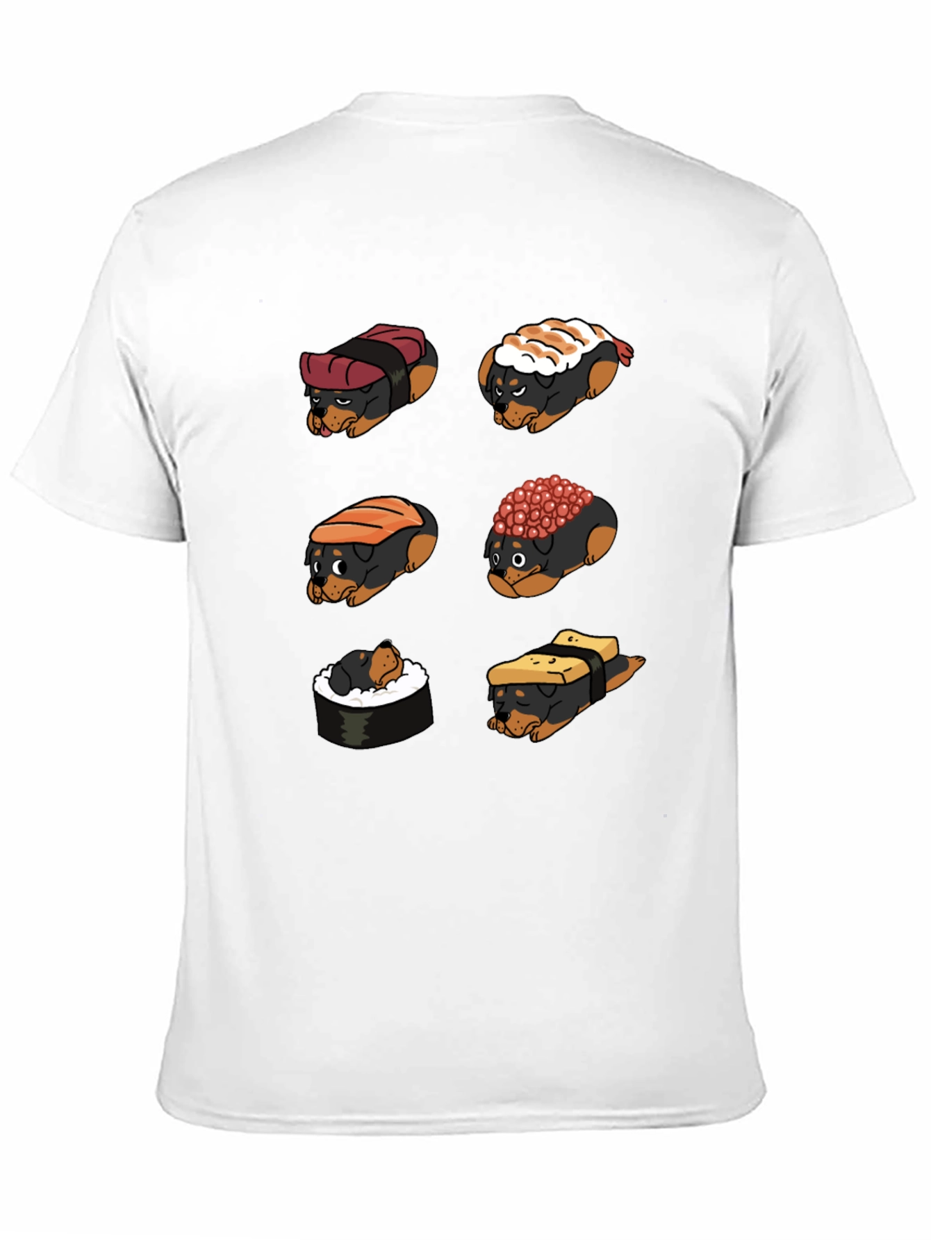 Sushi Dog Graphic T-Shirt - Unique Novelty Tee