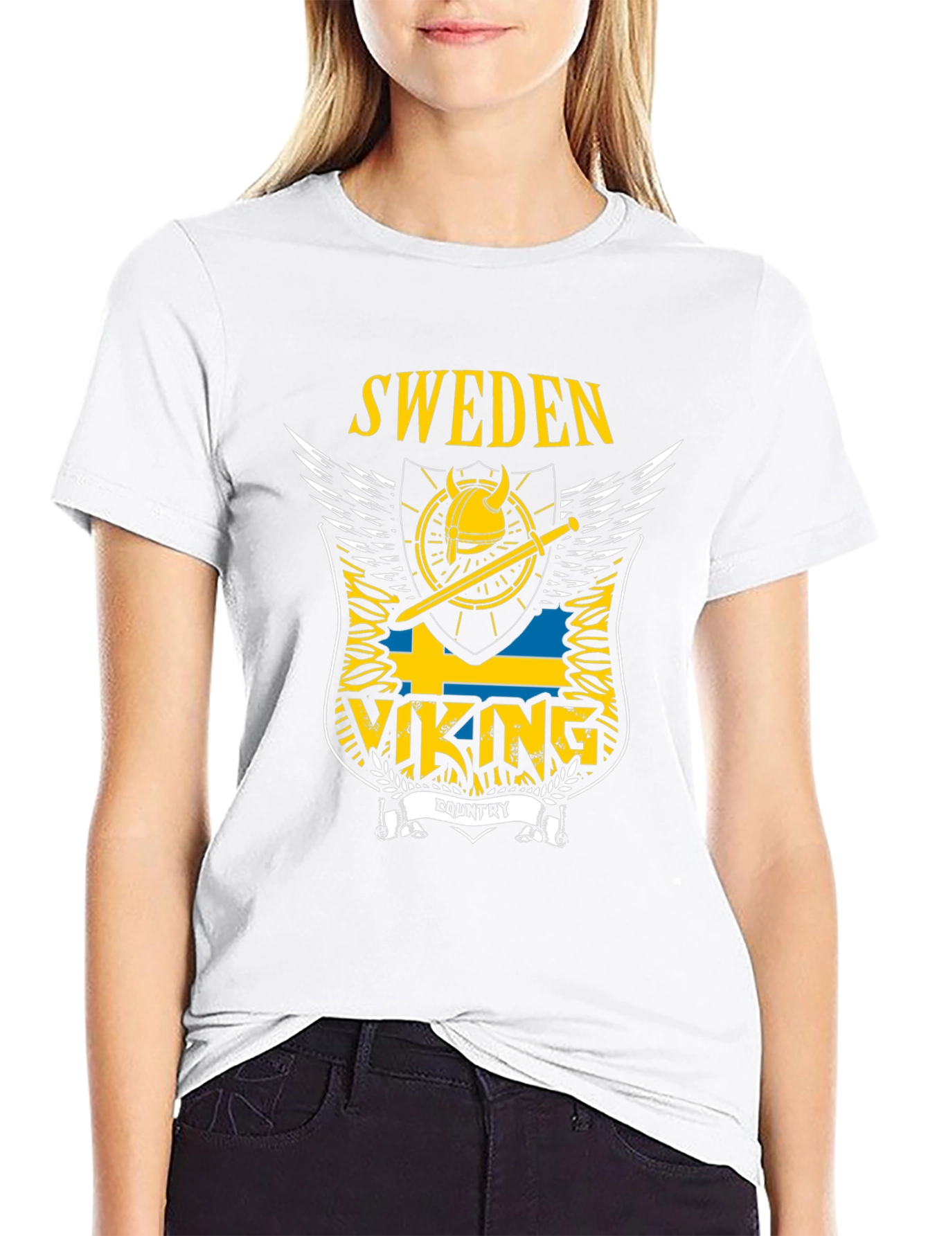 Sweden Viking Country T-Shirt - Black