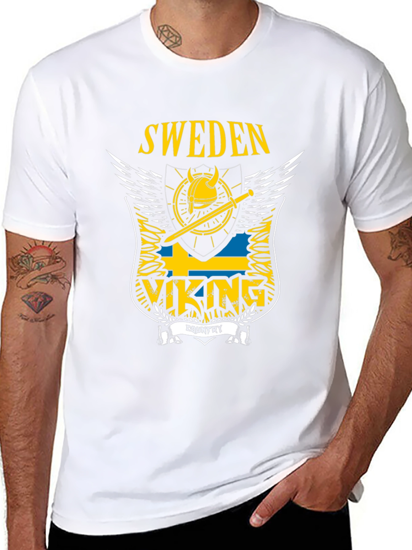 Sweden Viking Country T-Shirt - Black