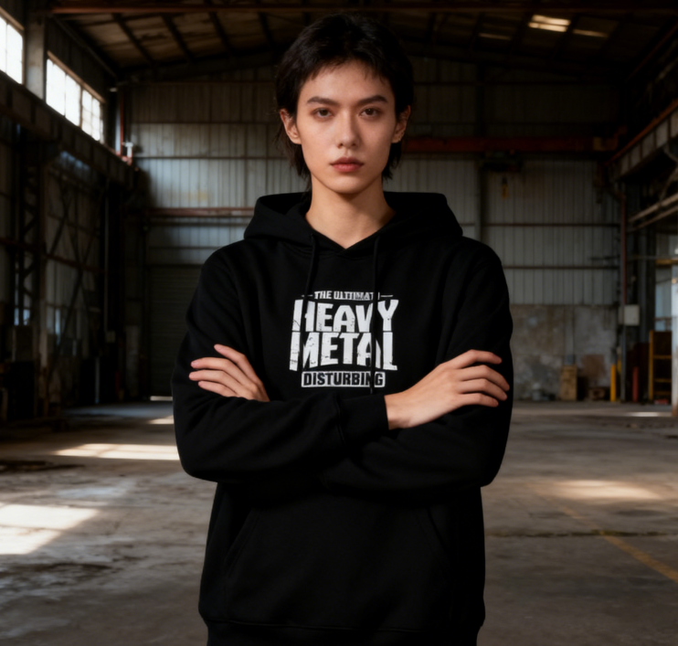 Heavy Metal Disturbing Graphic Hoodie - Unisex Punk Streetwear Casual Pullover