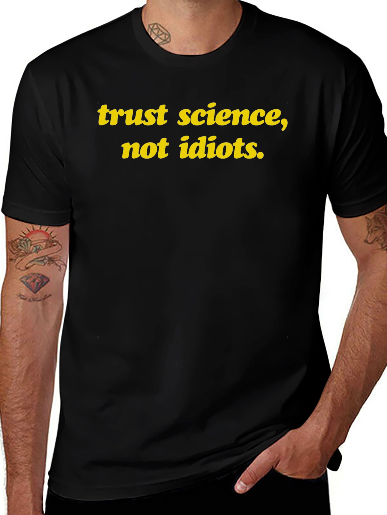 Trust Science T-Shirt - Black Slogan Tee