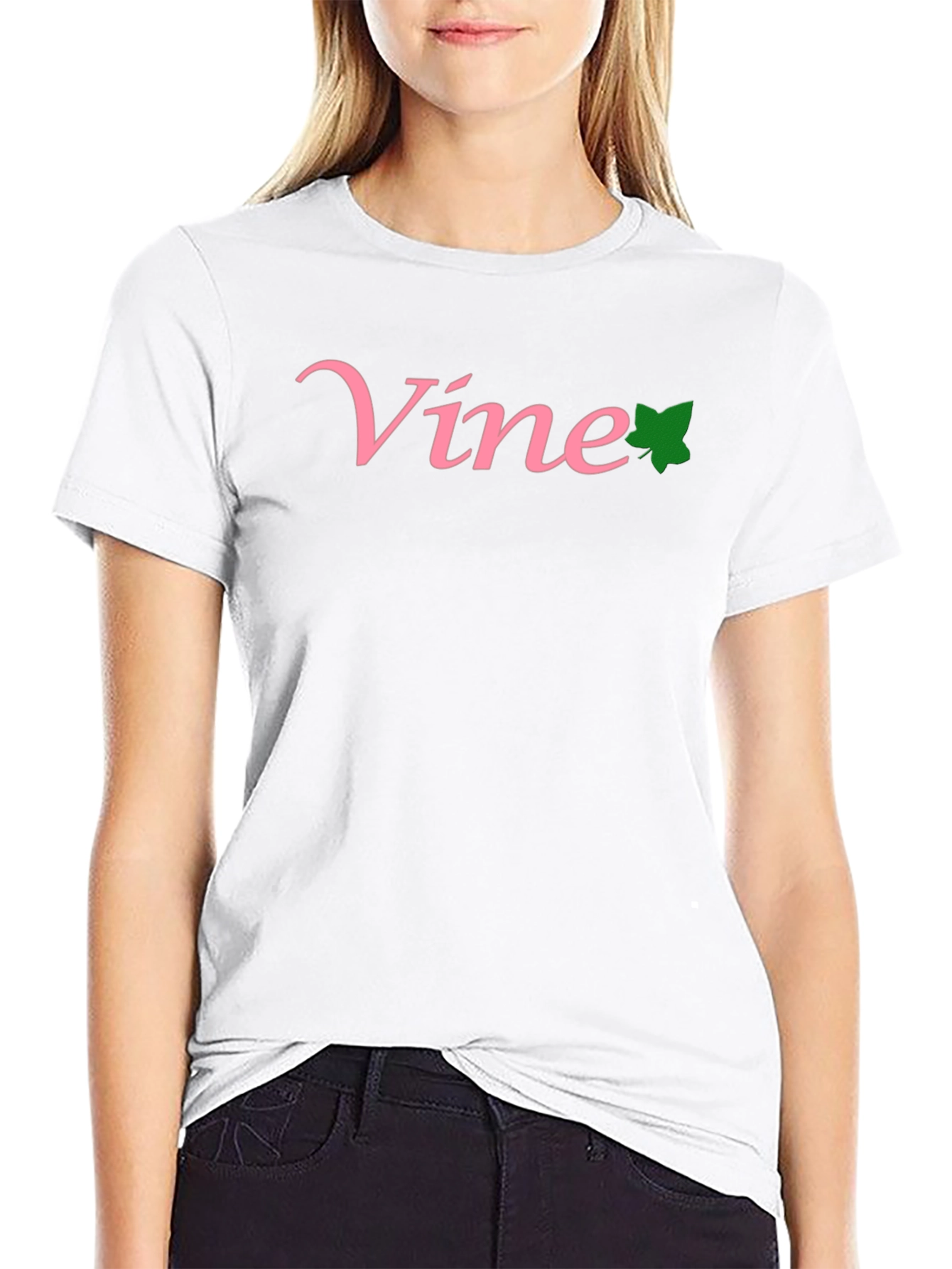 Vine T-Shirt - Pink and Green