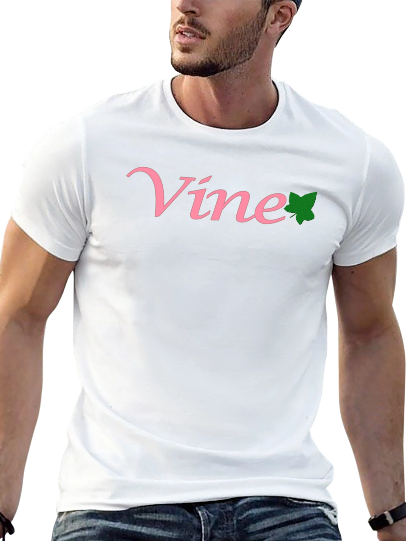 Vine T-Shirt - Pink and Green