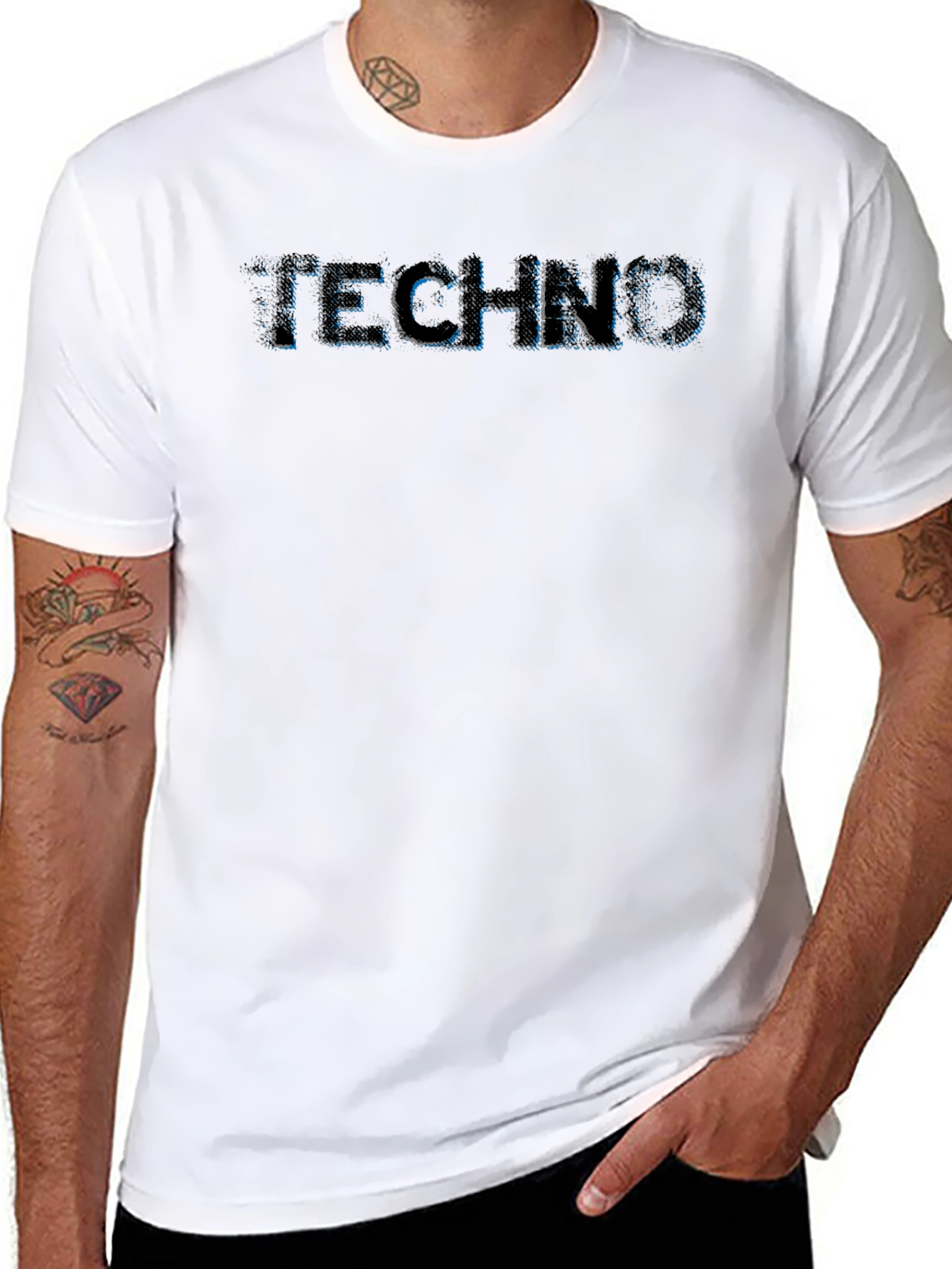Techno Graphic Print T-Shirt