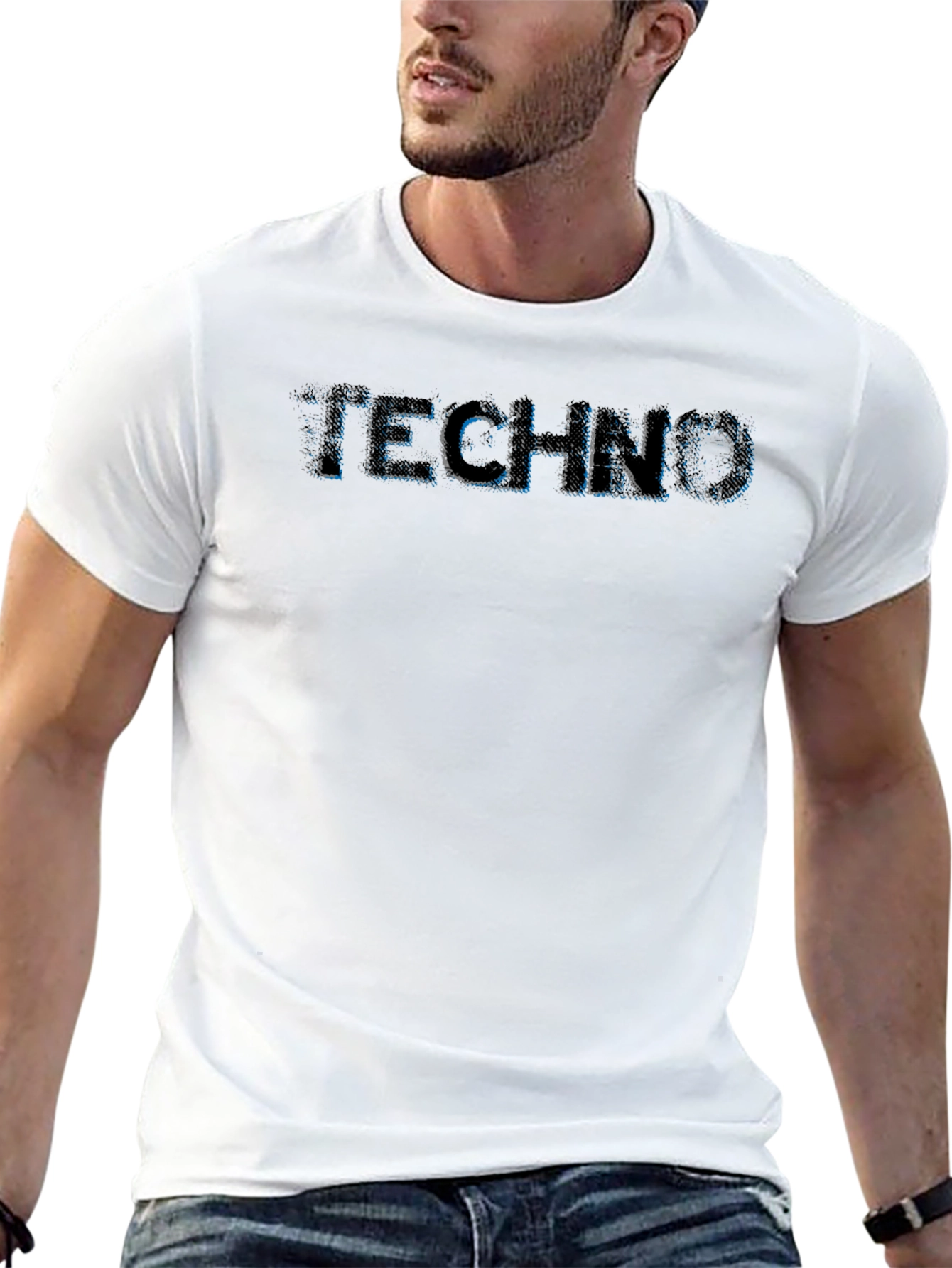 Techno Graphic Print T-Shirt