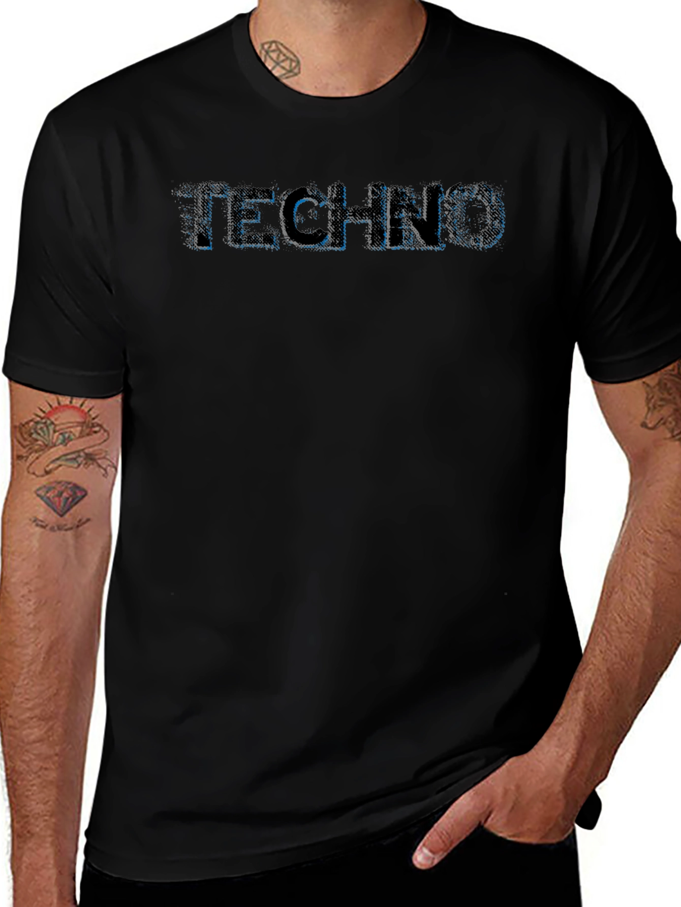 Techno Graphic Print T-Shirt