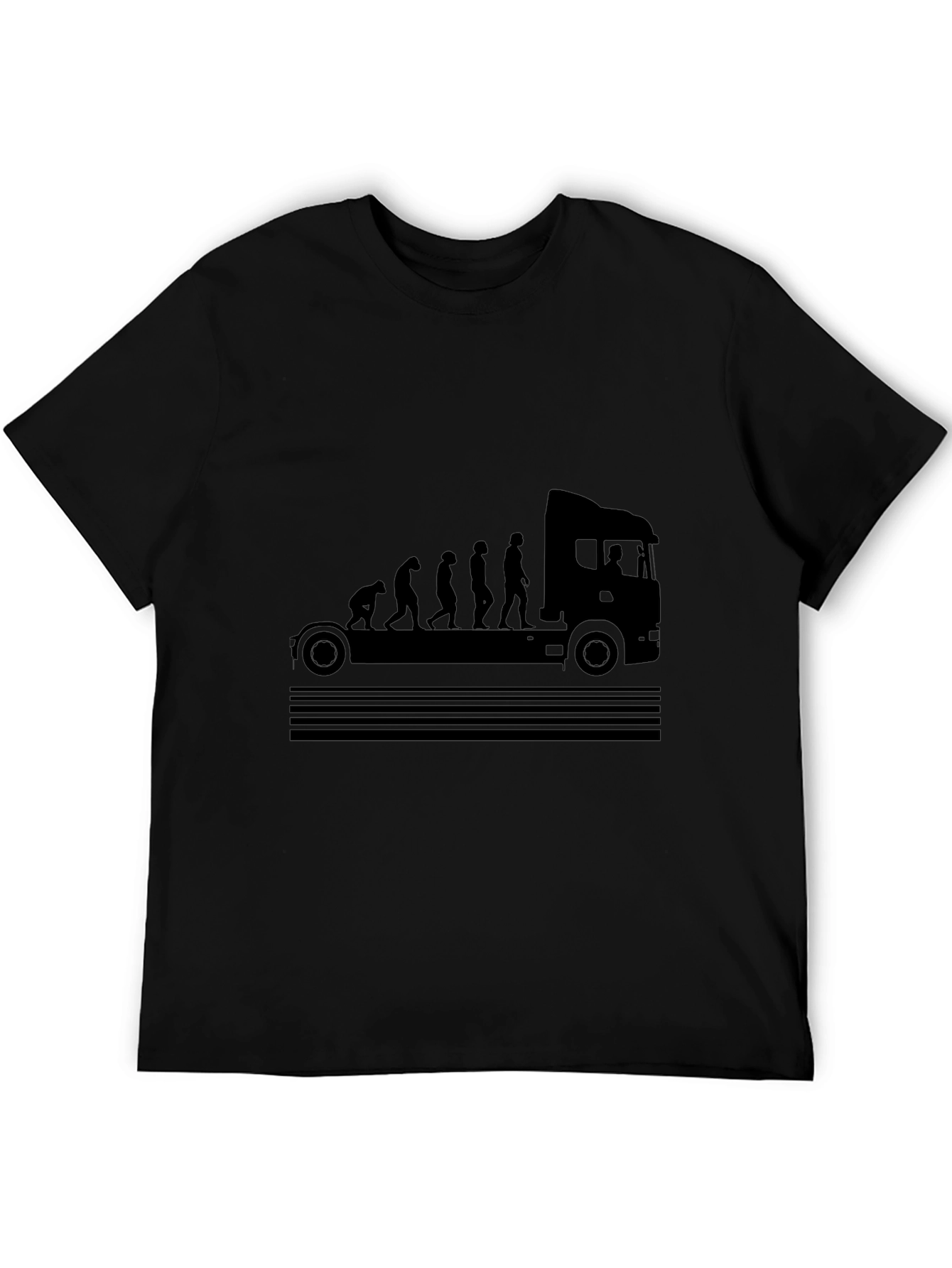 Truck Driver Evolution Black T-Shirt