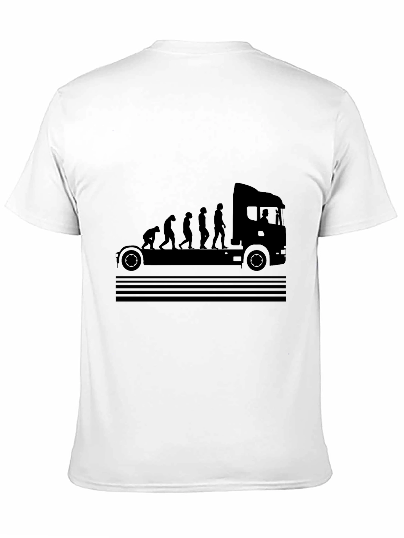 Truck Driver Evolution Black T-Shirt