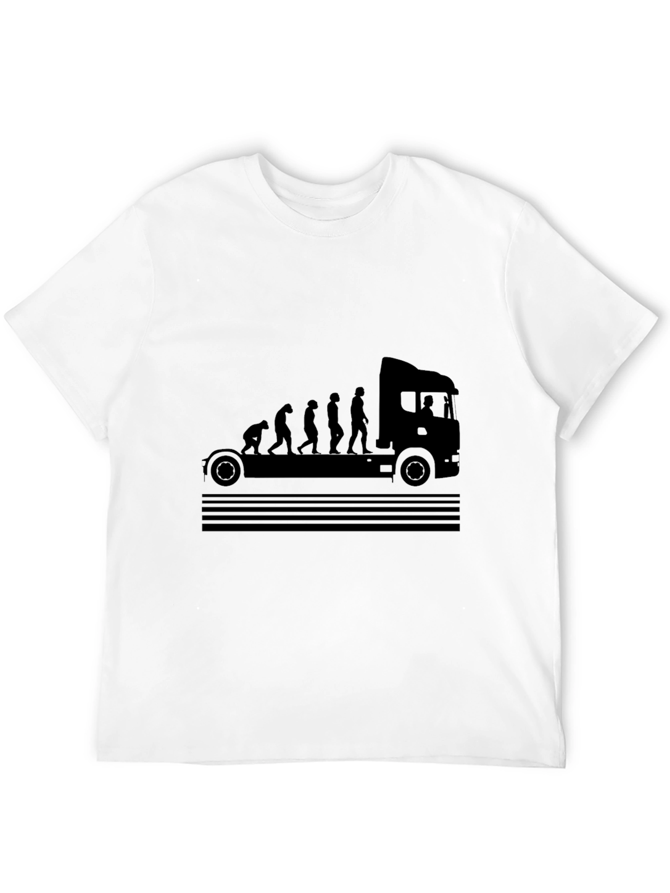 Truck Driver Evolution Black T-Shirt