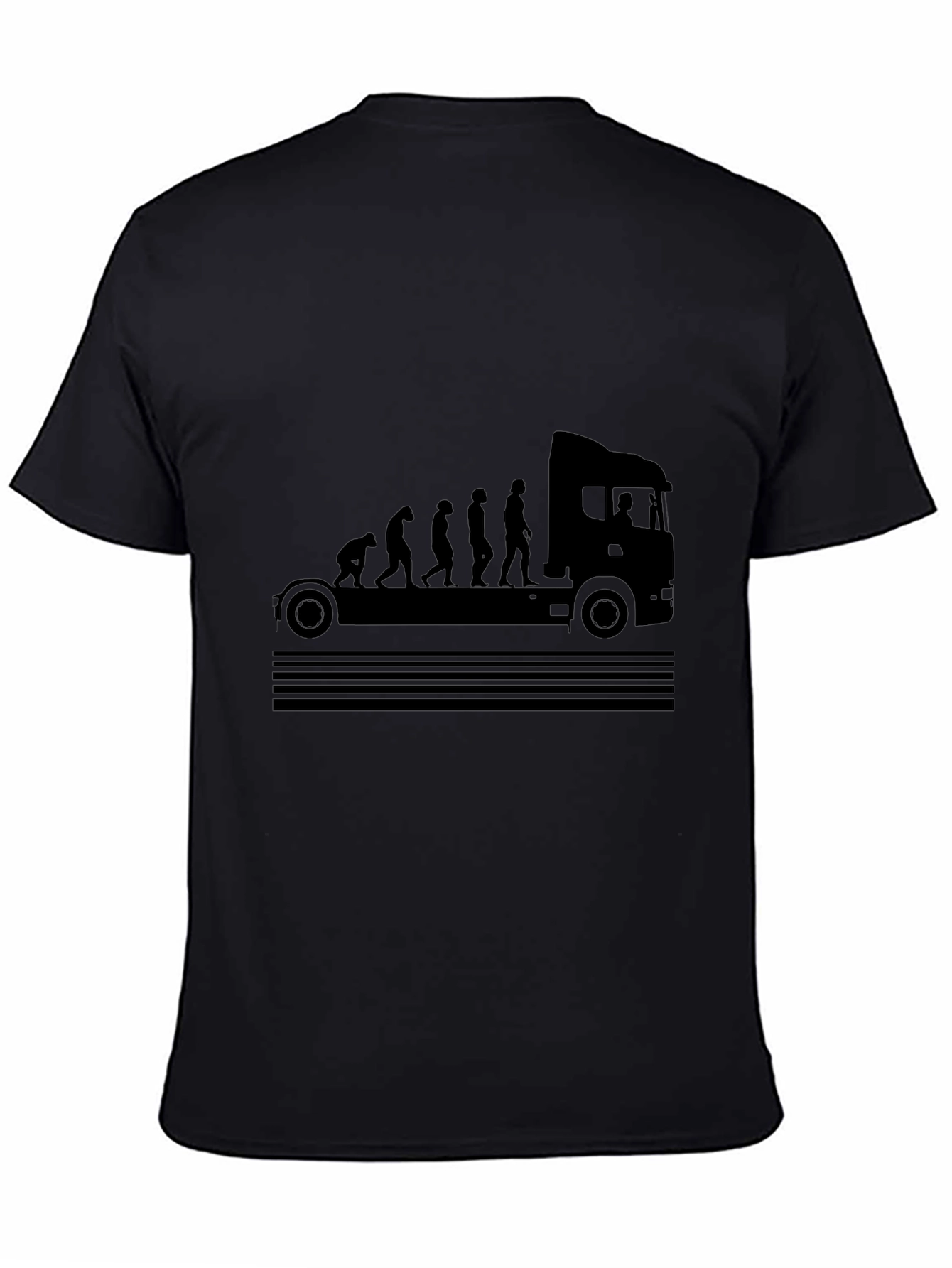 Truck Driver Evolution Black T-Shirt