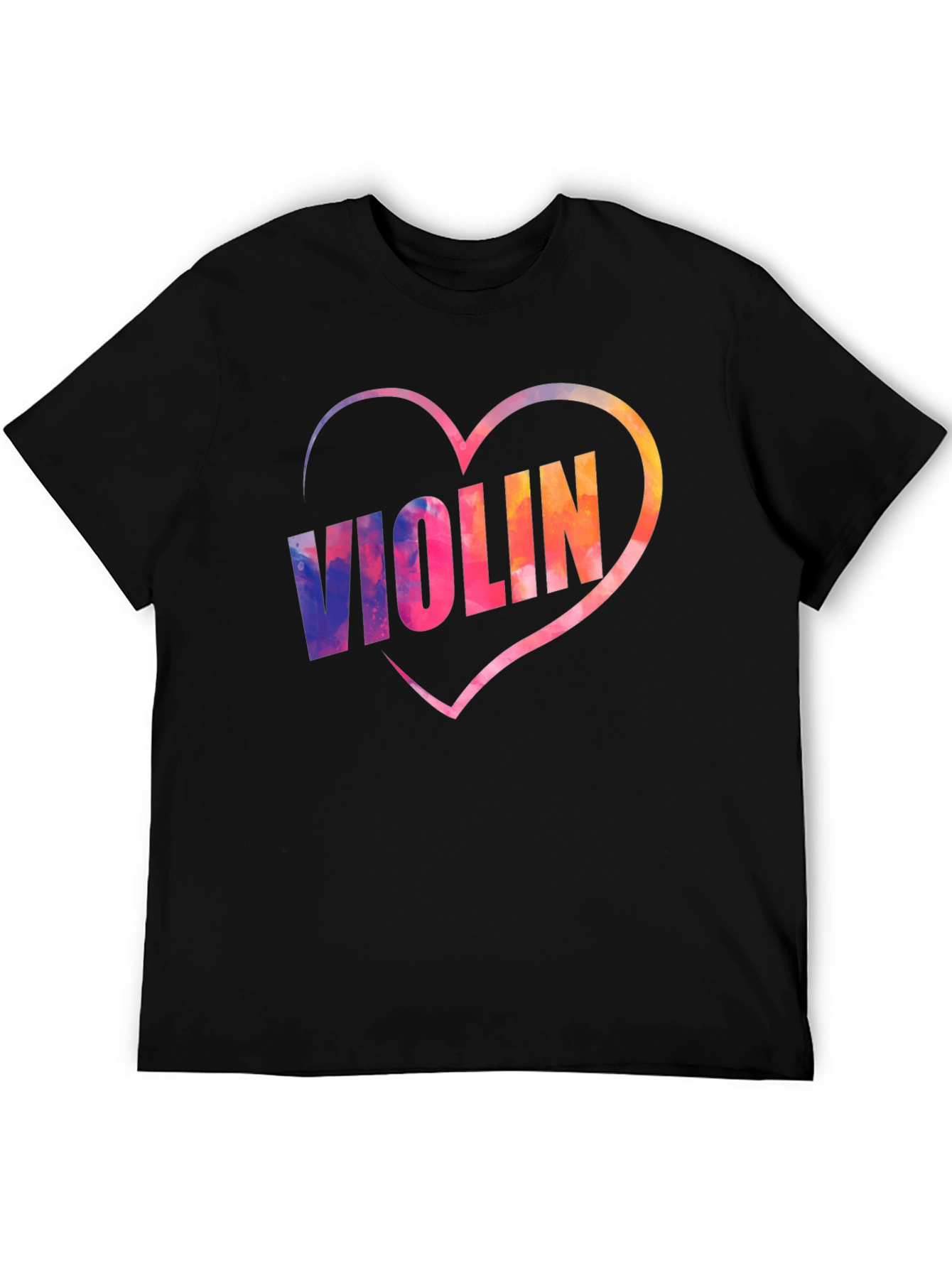 Violin Heart Graphic Tee - Music Lover Shirt