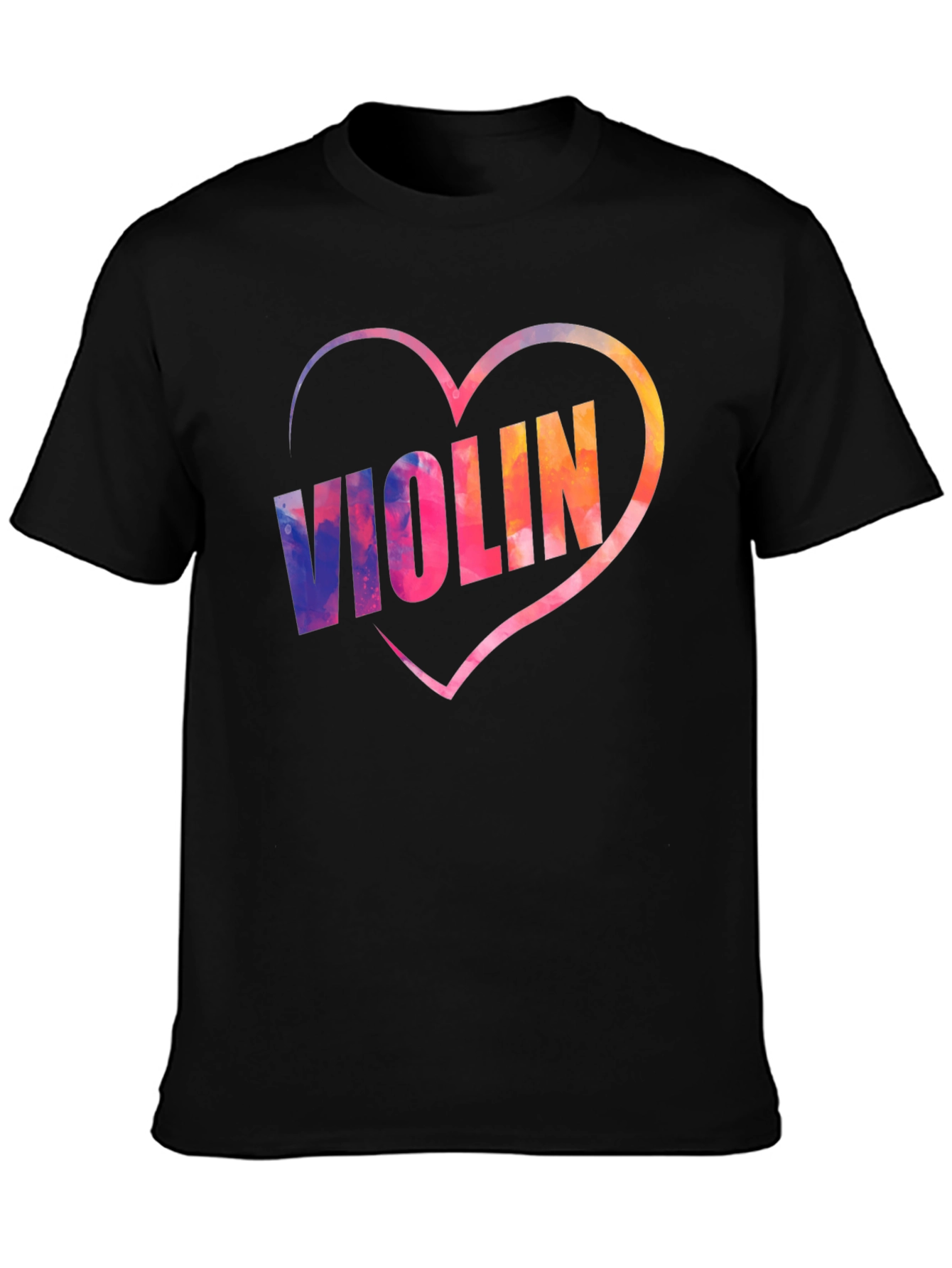 Violin Heart Graphic Tee - Music Lover Shirt