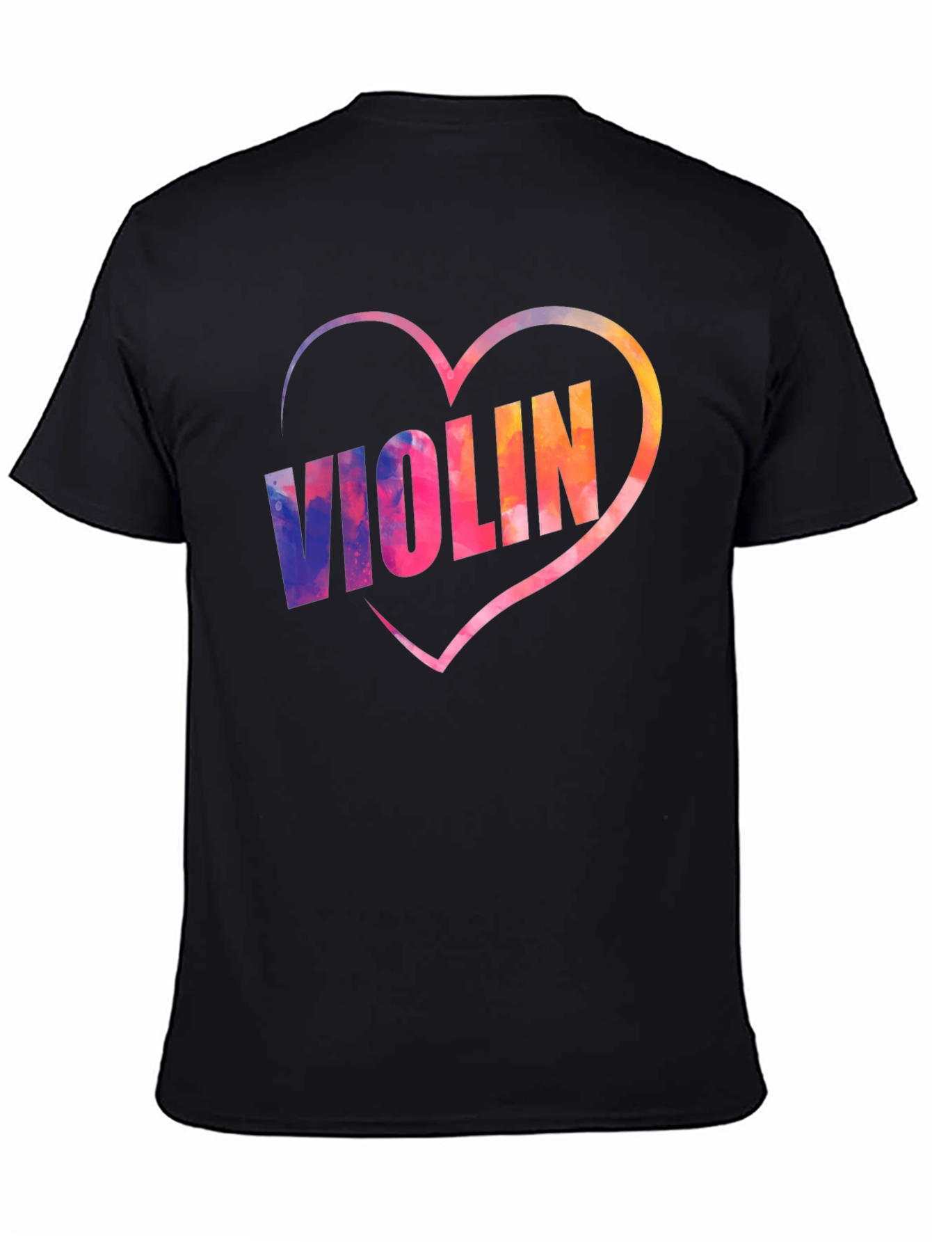 Violin Heart Graphic Tee - Music Lover Shirt