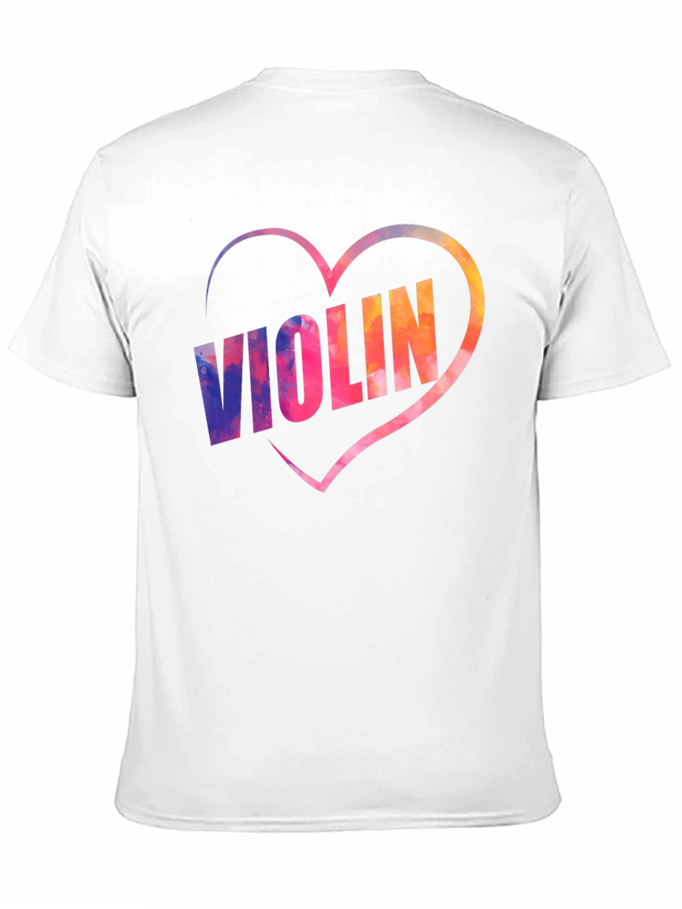 Violin Heart Graphic Tee - Music Lover Shirt
