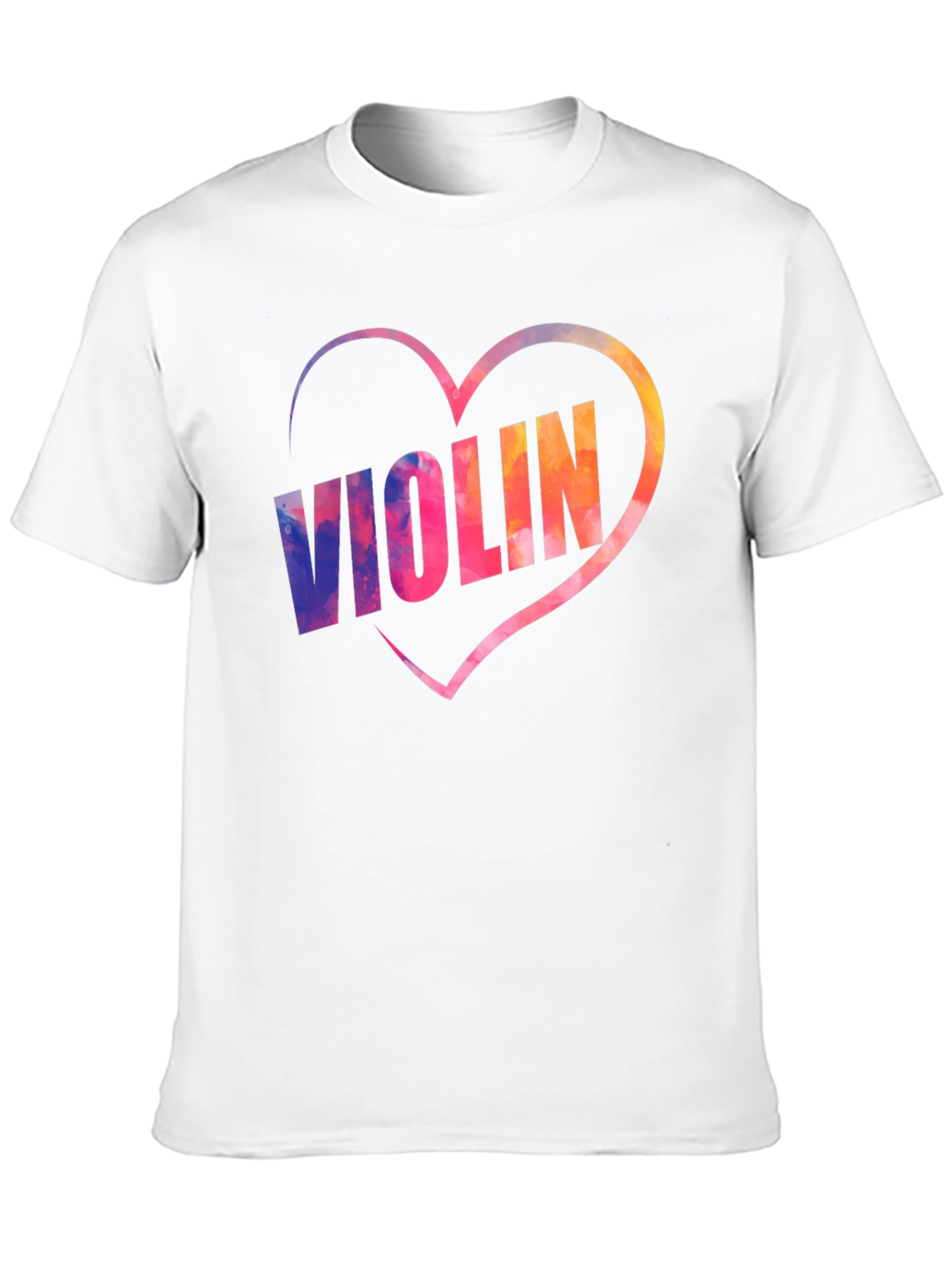 Violin Heart Graphic Tee - Music Lover Shirt