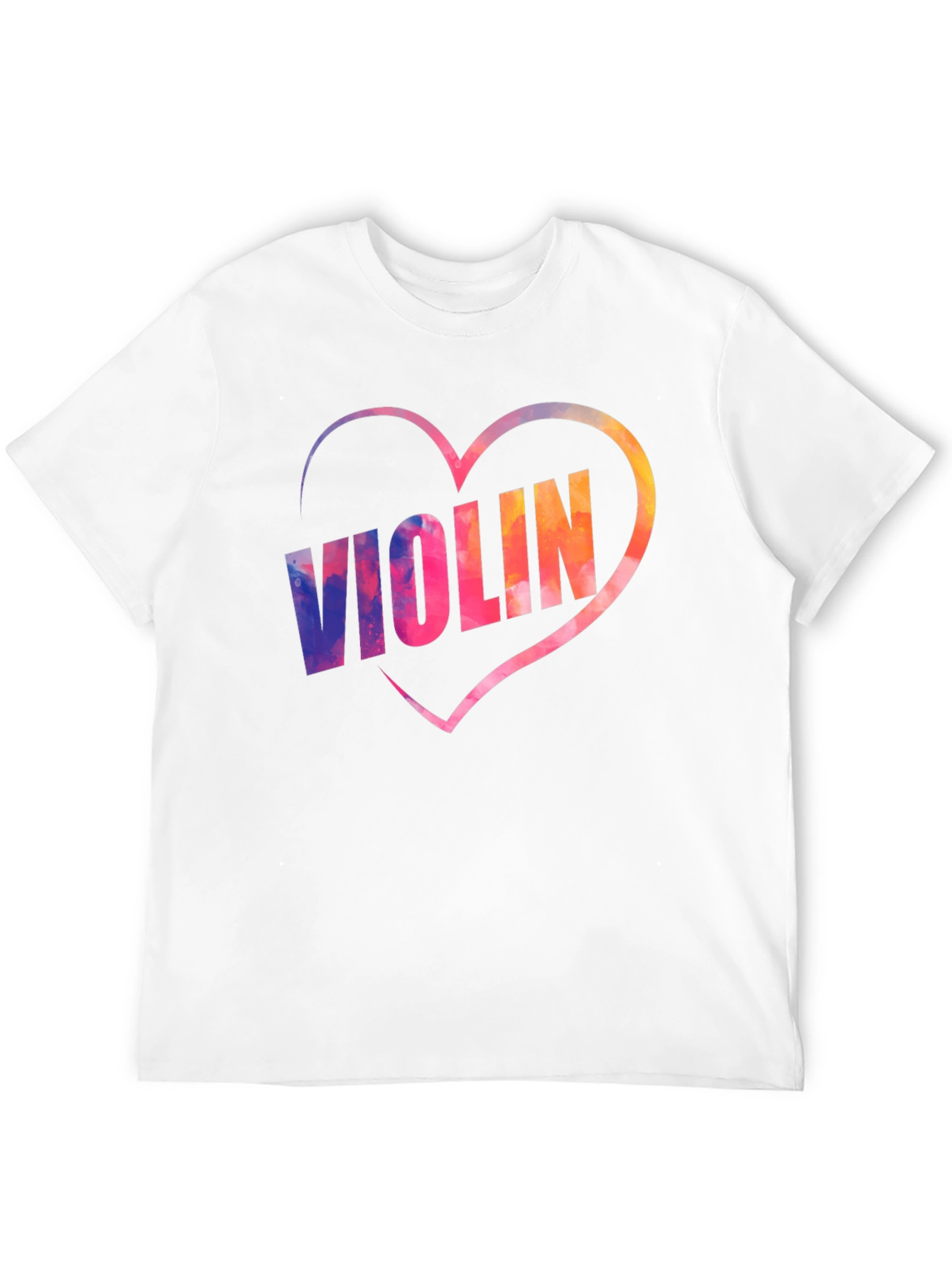 Violin Heart Graphic Tee - Music Lover Shirt