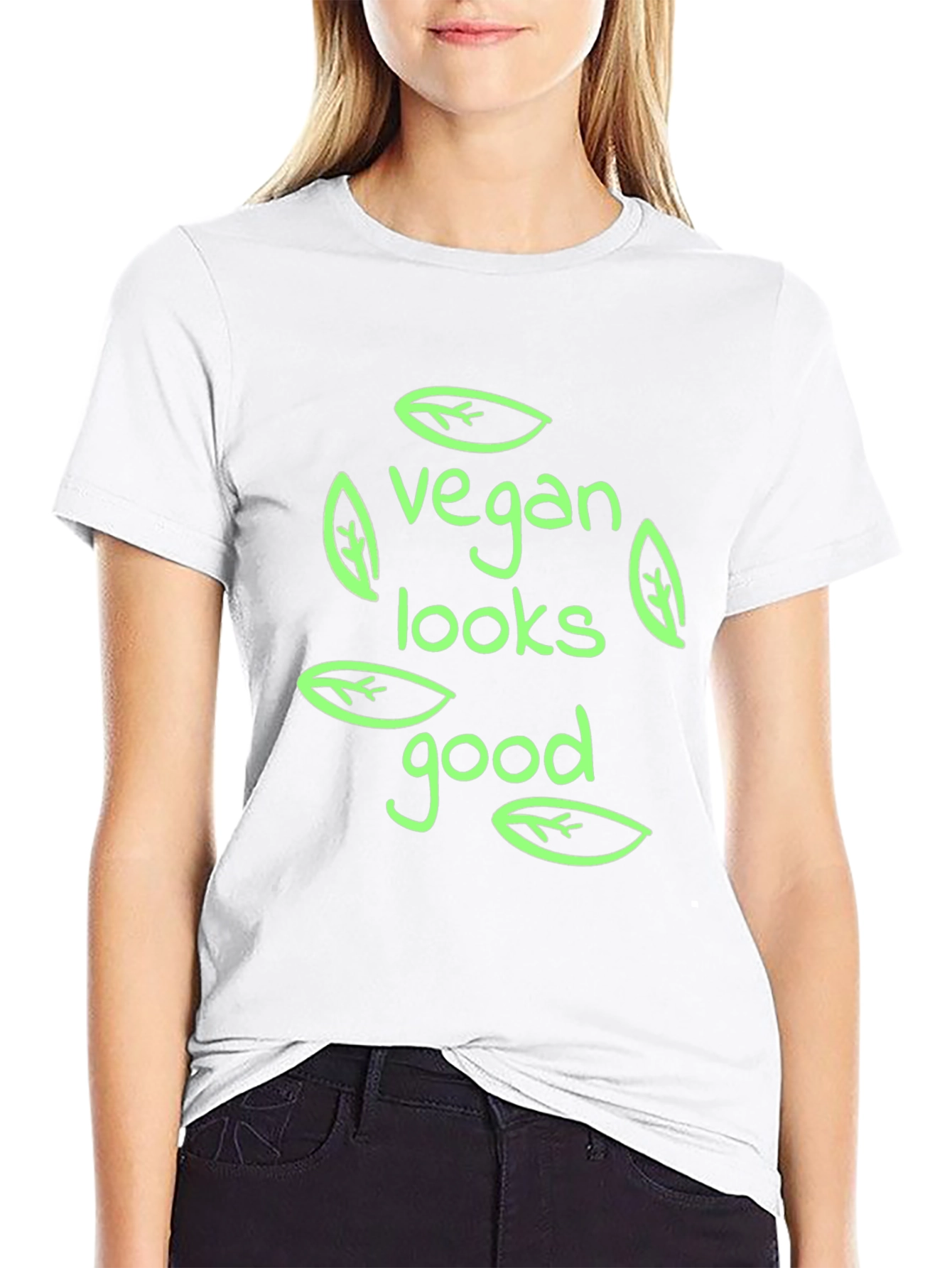 Vegan Looks Good Black T-Shirt