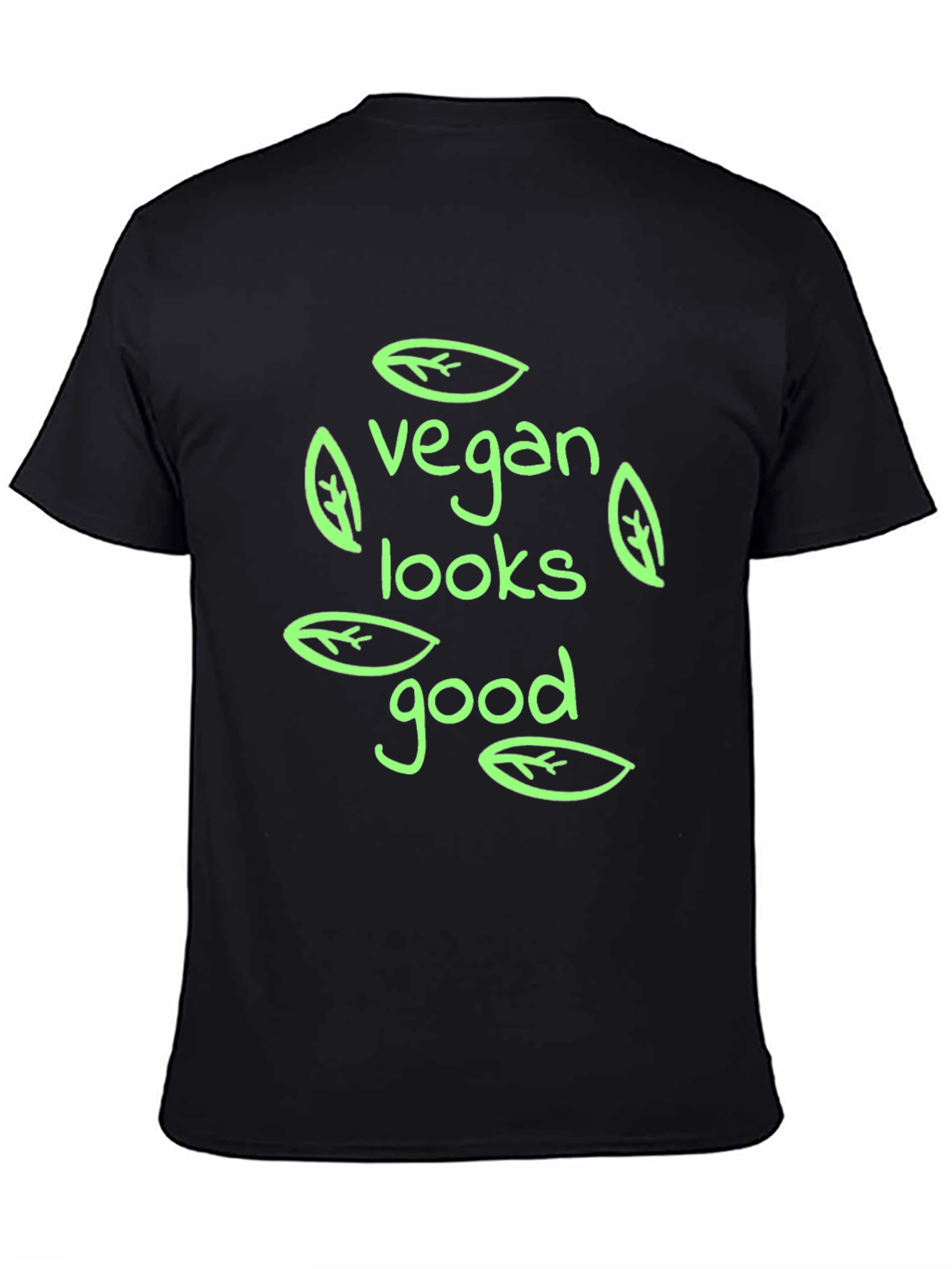 Vegan Looks Good Black T-Shirt
