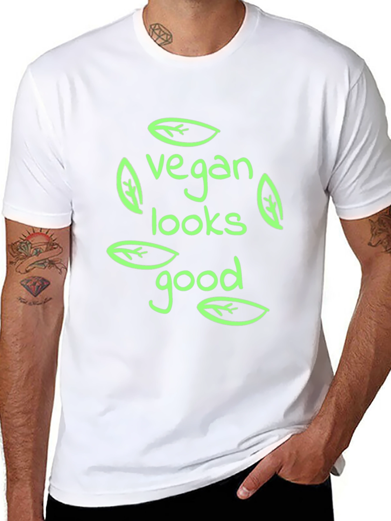 Vegan Looks Good Black T-Shirt