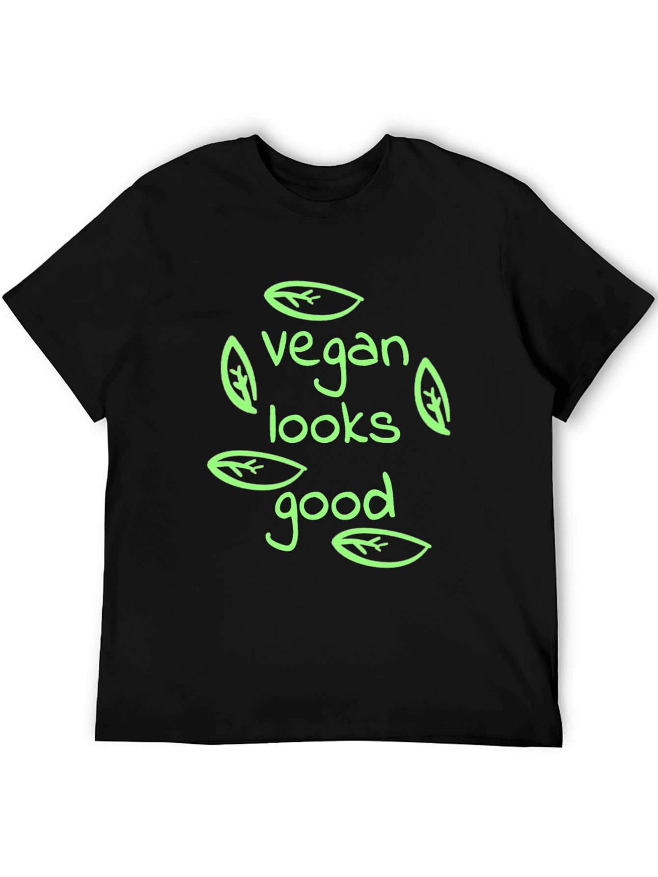 Vegan Looks Good Black T-Shirt