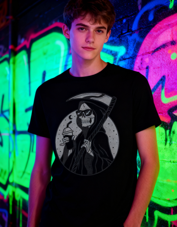 "Midnight Reaper" Gothic Graphic Tee