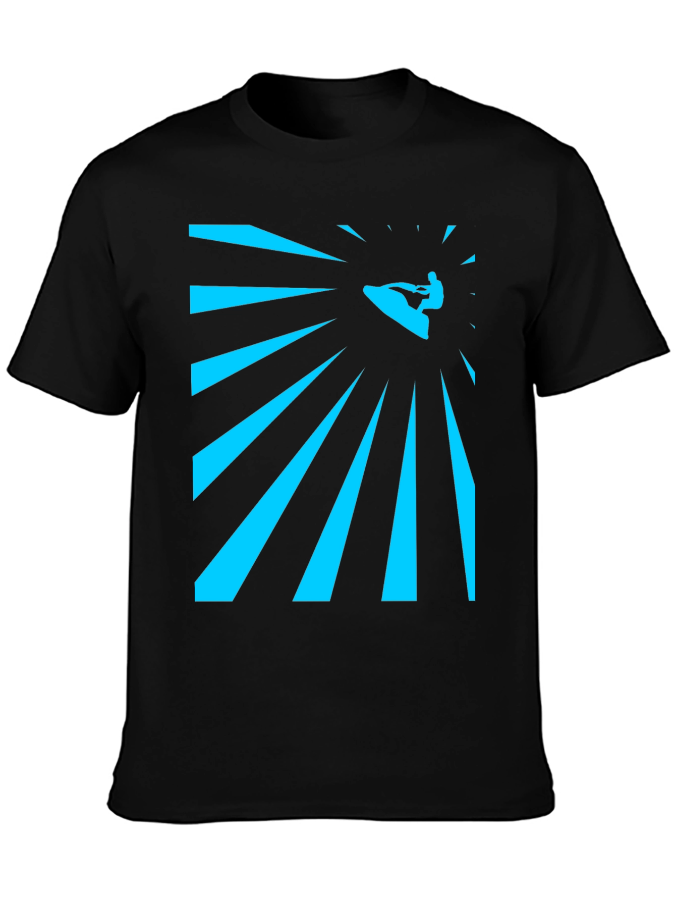 Surfing Graphic Tee - Mens Black T-Shirt