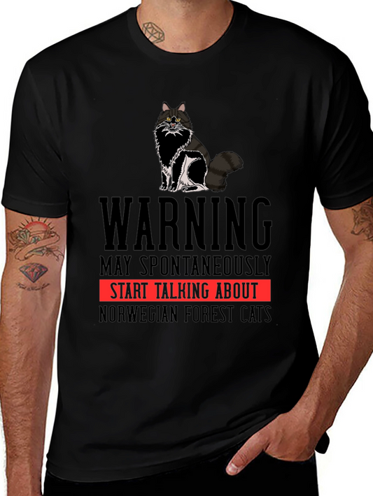 Warning Norwegian Forest Cats T-Shirt