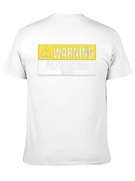 Warning May Spontaneously Talk Music T-Shirt