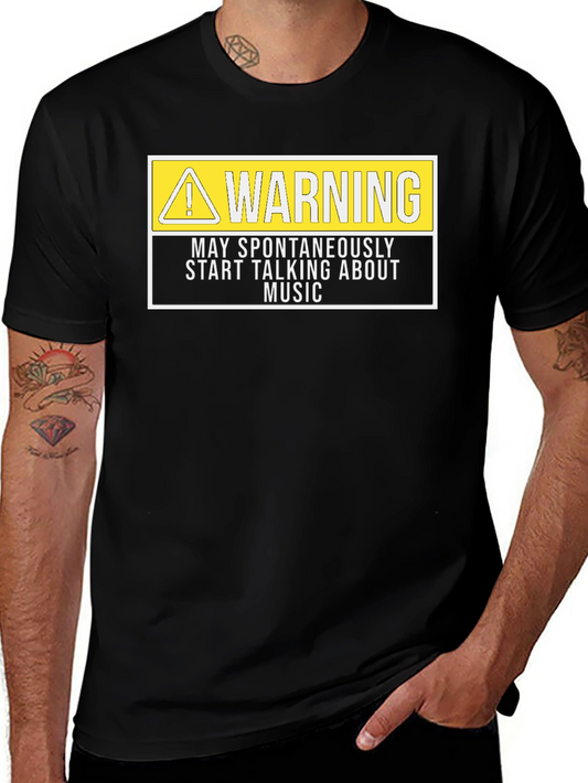 Warning May Spontaneously Talk Music T-Shirt