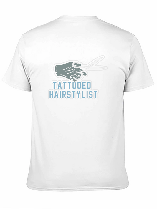 Tattooed Hairstylist Graphic T-Shirt - Cool Barber Tee