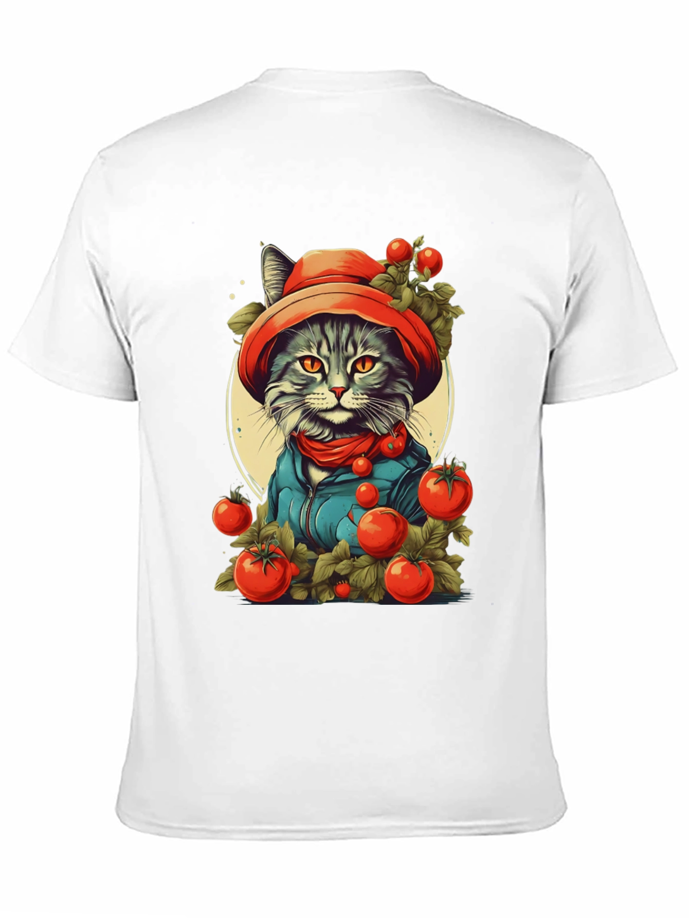 Tomato Cat T-Shirt - Fun Graphic Tee