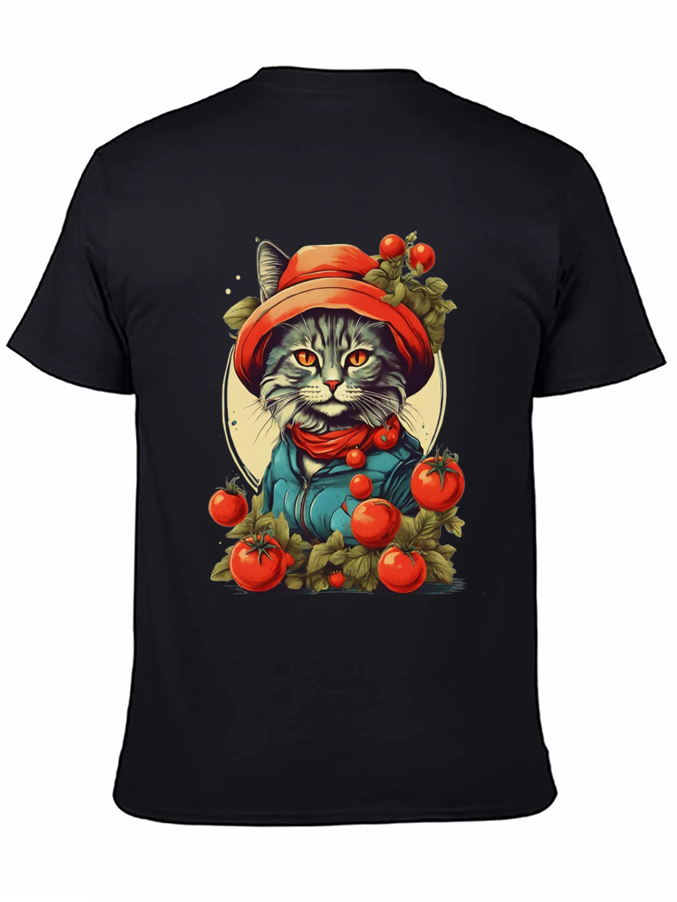 Tomato Cat T-Shirt - Fun Graphic Tee
