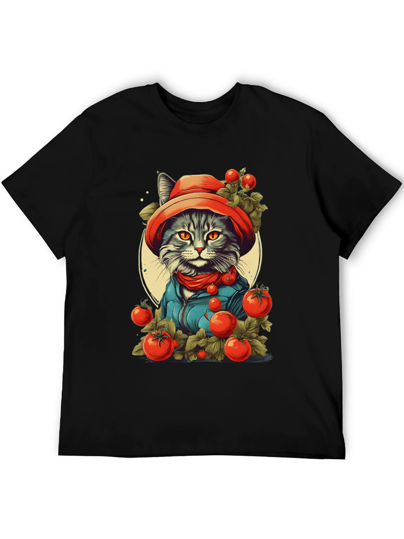 Tomato Cat T-Shirt - Fun Graphic Tee