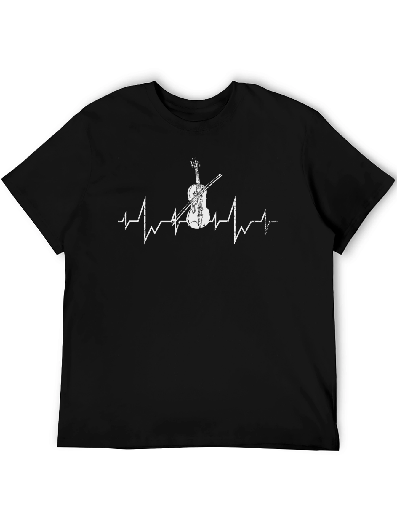 Violin Heartbeat Graphic Tee - Music Lover Shirt