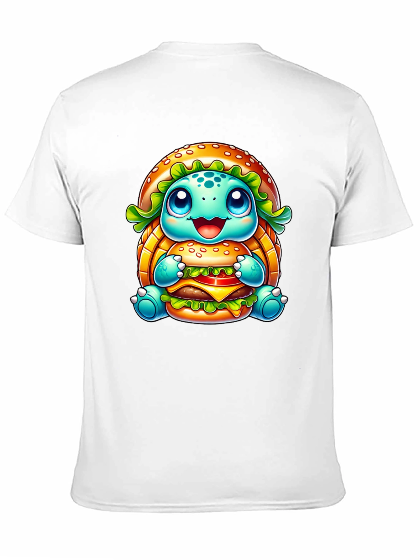 Turtle Burger Graphic Black T-Shirt