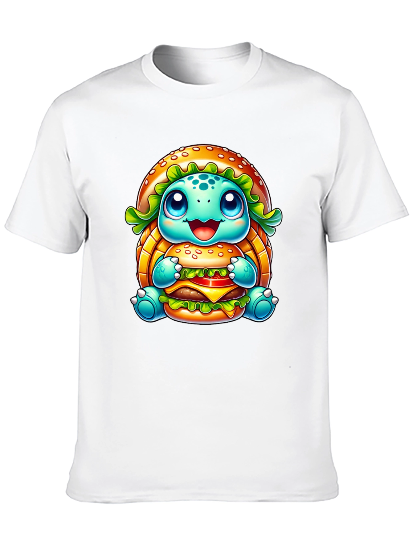 Turtle Burger Graphic Black T-Shirt