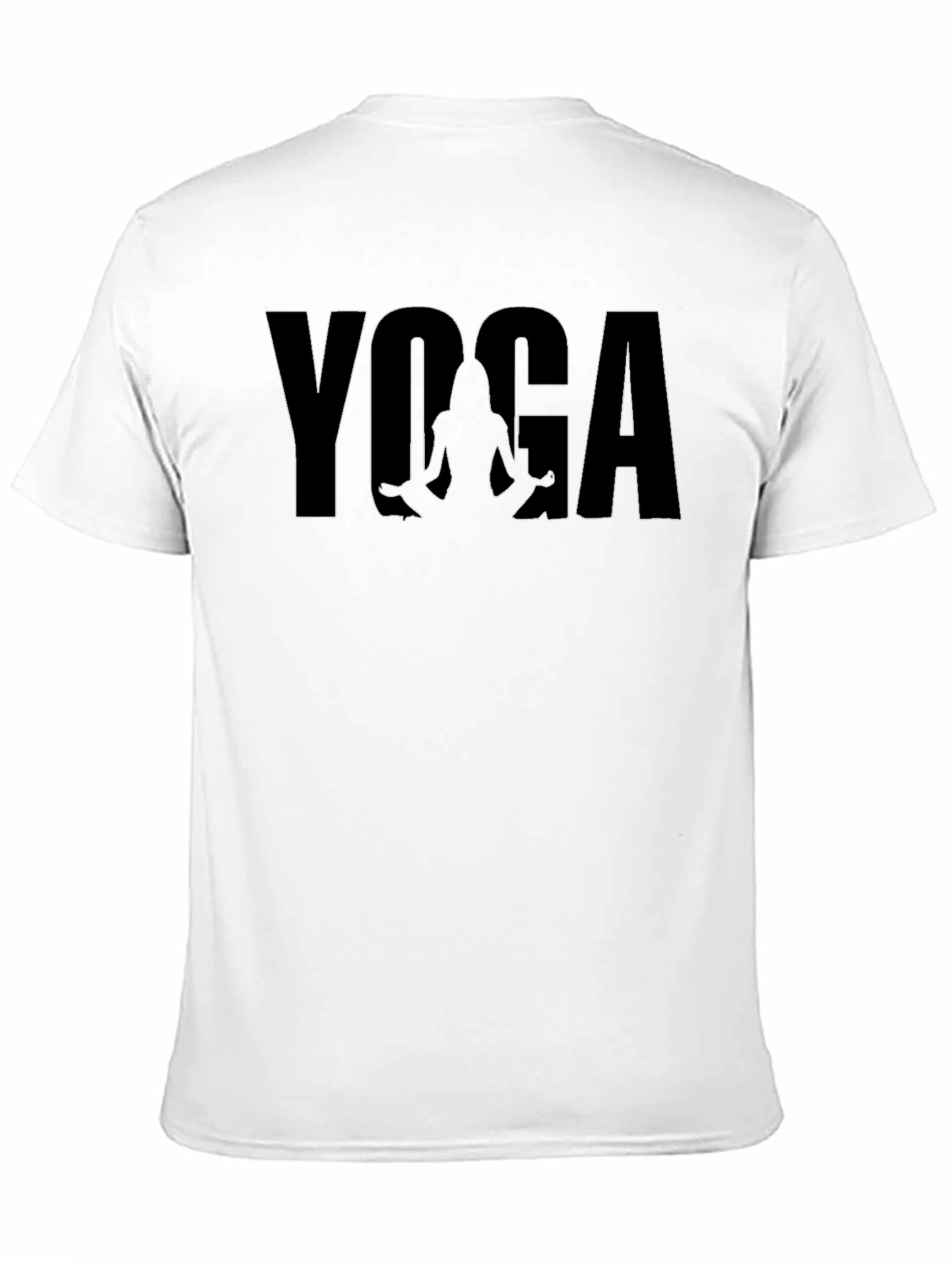 Yoga Silhouette Graphic Print Tee - Mens Black T-Shirt