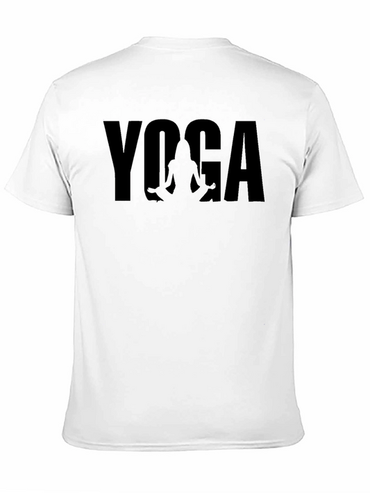 Yoga Silhouette Graphic Print Tee - Mens Black T-Shirt