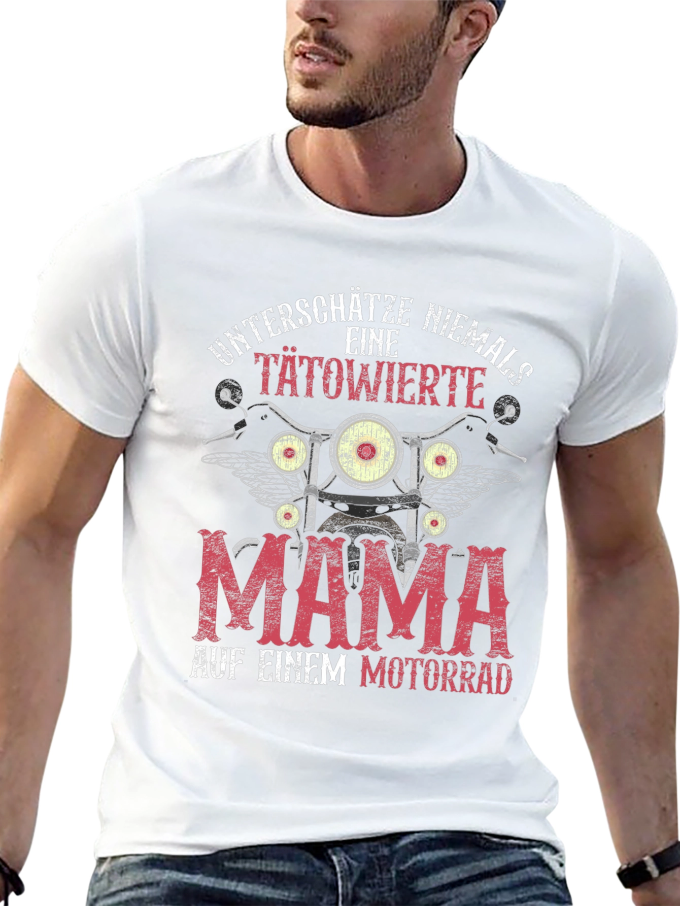 Tattooed Mama Motorcycle Graphic T-Shirt