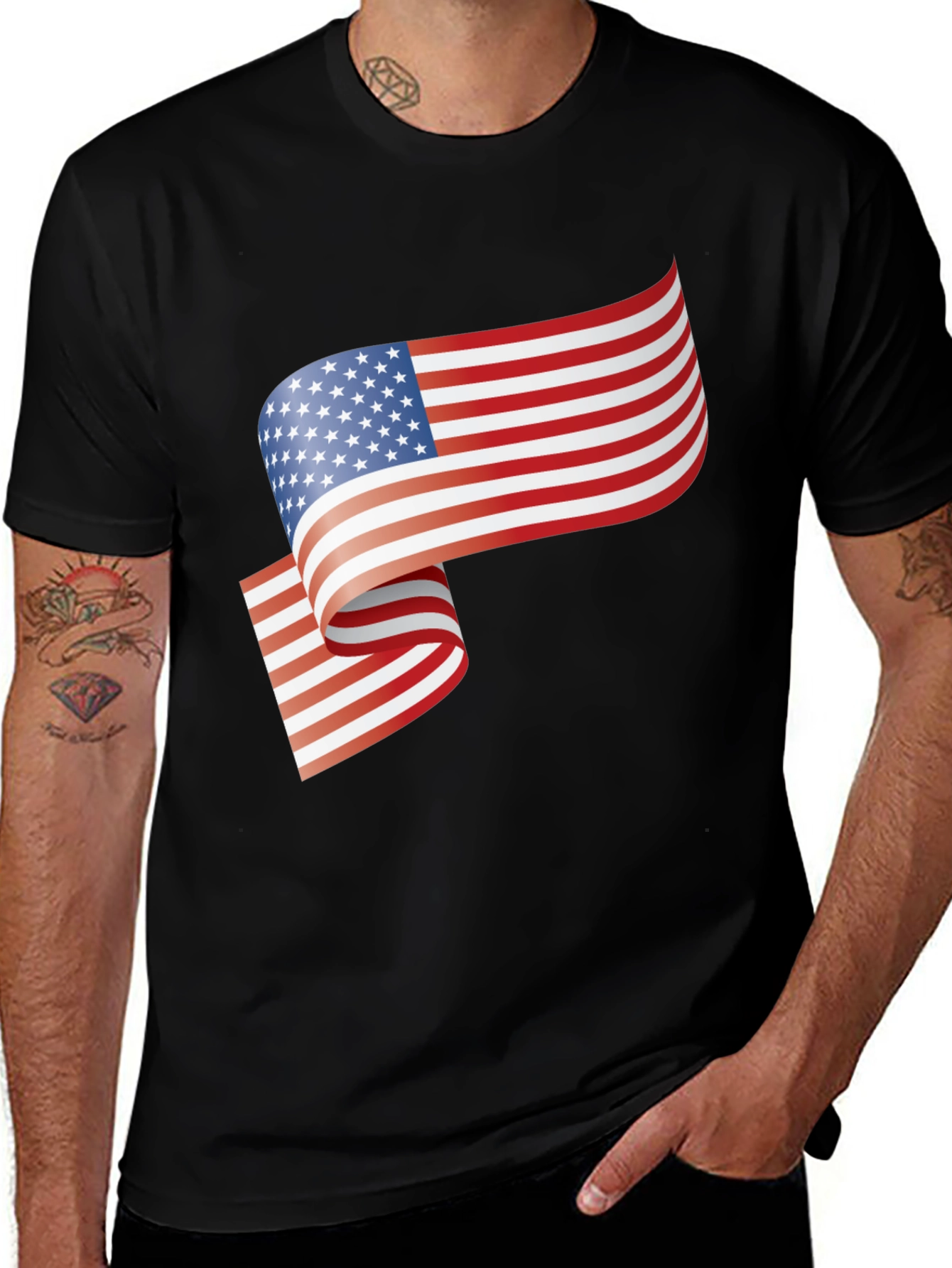 USA Flag Graphic T-Shirt