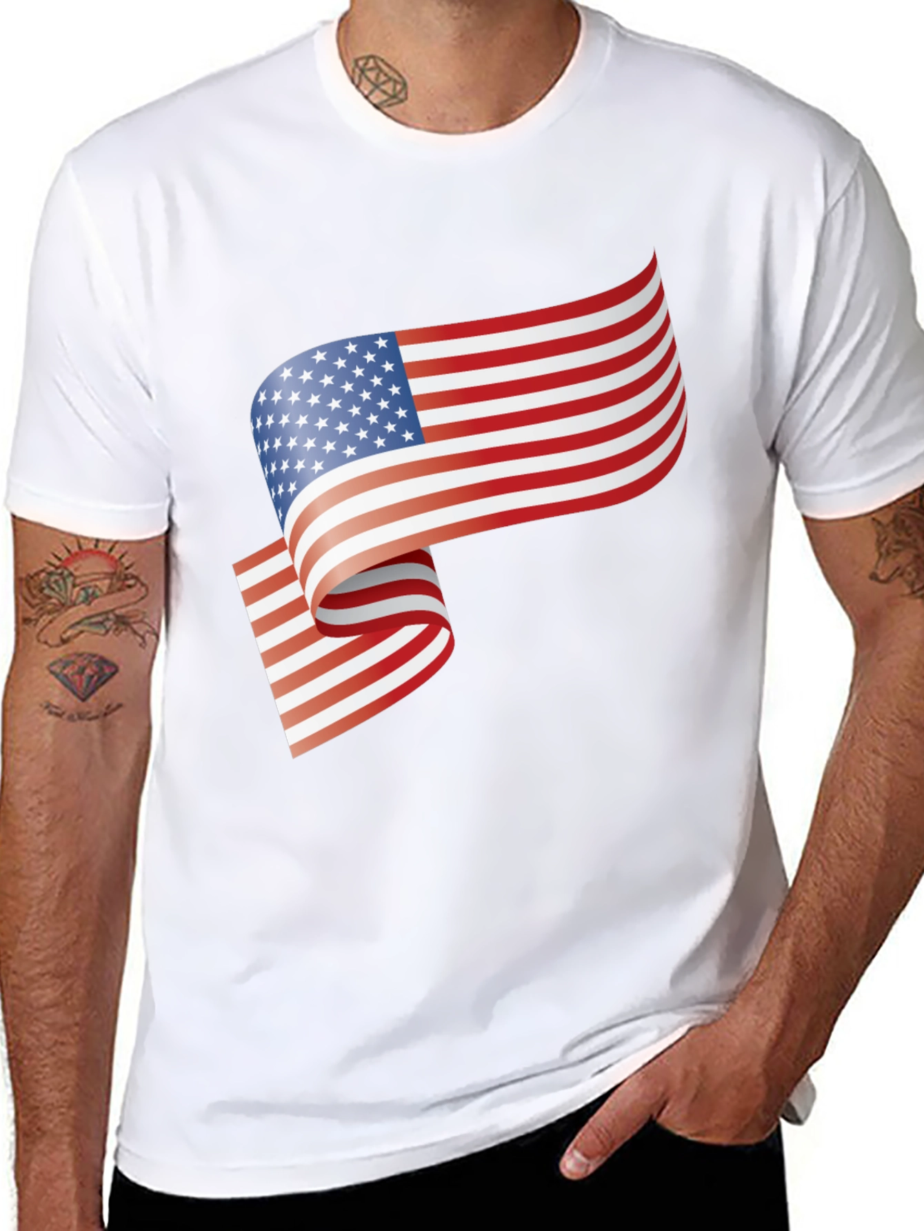 USA Flag Graphic T-Shirt