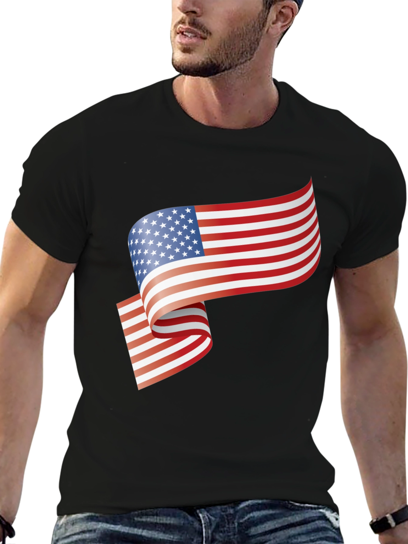 USA Flag Graphic T-Shirt