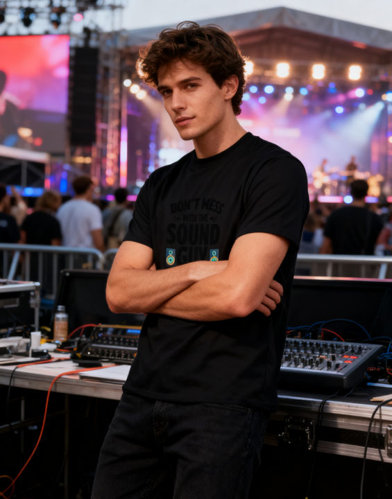 Don't Mess With The Sound Guy I'll Mute You T-Shirt - 100% Cotton, Funny Audio Enthusiast Tee for Music Events & Casual Wear